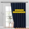 imageNICETOWN Room Darkning Blinds for Patio Door Sliding Door Insulated Blackout Curtains Extra Wide Curtain for VillaHallParlor Cappuccino 70 inches W x 84 inches L Single PanelNavy Blue