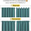 imageNICETOWN Room Darkning Blinds for Patio Door Sliding Door Insulated Blackout Curtains Extra Wide Curtain for VillaHallParlor Cappuccino 70 inches W x 84 inches L Single PanelSea Teal