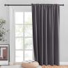 imageNICETOWN Room Darkning Blinds for Patio Door Sliding Door Insulated Blackout Curtains Extra Wide Curtain for VillaHallParlor Cappuccino 70 inches W x 84 inches L Single PanelGrey