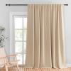 imageNICETOWN Room Darkning Blinds for Patio Door Sliding Door Insulated Blackout Curtains Extra Wide Curtain for VillaHallParlor Cappuccino 70 inches W x 84 inches L Single PanelBiscotti Beige