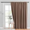 imageNICETOWN Room Darkning Blinds for Patio Door Sliding Door Insulated Blackout Curtains Extra Wide Curtain for VillaHallParlor Cappuccino 70 inches W x 84 inches L Single PanelCappuccino