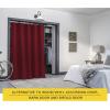imageNICETOWN Room Darkning Blinds for Patio Door Sliding Door Insulated Blackout Curtains Extra Wide Curtain for VillaHallParlor Cappuccino 70 inches W x 84 inches L Single PanelBurgundy Red