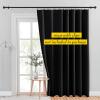 imageNICETOWN Room Darkning Blinds for Patio Door Sliding Door Insulated Blackout Curtains Extra Wide Curtain for VillaHallParlor Cappuccino 70 inches W x 84 inches L Single PanelBlack