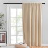 imageNICETOWN Room Darkning Blinds for Patio Door Sliding Door Insulated Blackout Curtains Extra Wide Curtain for VillaHallParlor Cappuccino 70 inches W x 84 inches L Single PanelBiscotti Beige