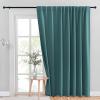 imageNICETOWN Room Darkning Blinds for Patio Door Sliding Door Insulated Blackout Curtains Extra Wide Curtain for VillaHallParlor Cappuccino 70 inches W x 84 inches L Single PanelSea Teal