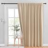 imageNICETOWN Room Darkning Blinds for Patio Door Sliding Door Insulated Blackout Curtains Extra Wide Curtain for VillaHallParlor Cappuccino 70 inches W x 84 inches L Single PanelBiscotti Beige