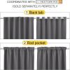 imageNICETOWN Room Darkning Blinds for Patio Door Sliding Door Insulated Blackout Curtains Extra Wide Curtain for VillaHallParlor Cappuccino 70 inches W x 84 inches L Single PanelGrey