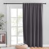 imageNICETOWN Room Darkning Blinds for Patio Door Sliding Door Insulated Blackout Curtains Extra Wide Curtain for VillaHallParlor Cappuccino 70 inches W x 84 inches L Single PanelGrey