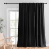 imageNICETOWN Room Darkning Blinds for Patio Door Sliding Door Insulated Blackout Curtains Extra Wide Curtain for VillaHallParlor Cappuccino 70 inches W x 84 inches L Single PanelBlack