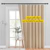 imageNICETOWN Room Darkning Blinds for Patio Door Sliding Door Insulated Blackout Curtains Extra Wide Curtain for VillaHallParlor Cappuccino 70 inches W x 84 inches L Single PanelBiscotti Beige