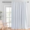imageNICETOWN Room Darkning Blinds for Patio Door Sliding Door Insulated Blackout Curtains Extra Wide Curtain for VillaHallParlor Cappuccino 70 inches W x 84 inches L Single PanelGreyish White