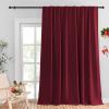 imageNICETOWN Room Darkning Blinds for Patio Door Sliding Door Insulated Blackout Curtains Extra Wide Curtain for VillaHallParlor Cappuccino 70 inches W x 84 inches L Single PanelBurgundy Red