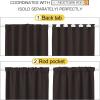 imageNICETOWN Room Darkning Blinds for Patio Door Sliding Door Insulated Blackout Curtains Extra Wide Curtain for VillaHallParlor Cappuccino 70 inches W x 84 inches L Single PanelToffee Brown