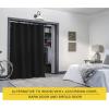 imageNICETOWN Room Darkning Blinds for Patio Door Sliding Door Insulated Blackout Curtains Extra Wide Curtain for VillaHallParlor Cappuccino 70 inches W x 84 inches L Single PanelBlack