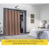 imageNICETOWN Room Darkning Blinds for Patio Door Sliding Door Insulated Blackout Curtains Extra Wide Curtain for VillaHallParlor Cappuccino 70 inches W x 84 inches L Single PanelCappuccino