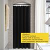 imageNICETOWN Room Darkning Blinds for Patio Door Sliding Door Insulated Blackout Curtains Extra Wide Curtain for VillaHallParlor Cappuccino 70 inches W x 84 inches L Single PanelBlack