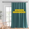 imageNICETOWN Room Darkning Blinds for Patio Door Sliding Door Insulated Blackout Curtains Extra Wide Curtain for VillaHallParlor Cappuccino 70 inches W x 84 inches L Single PanelSea Teal