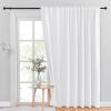 imageNICETOWN Room Darkning Blinds for Patio Door Sliding Door Insulated Blackout Curtains Extra Wide Curtain for VillaHallParlor Cappuccino 70 inches W x 84 inches L Single PanelWhite