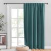 imageNICETOWN Room Darkning Blinds for Patio Door Sliding Door Insulated Blackout Curtains Extra Wide Curtain for VillaHallParlor Cappuccino 70 inches W x 84 inches L Single PanelSea Teal