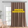 imageNICETOWN Room Darkning Blinds for Patio Door Sliding Door Insulated Blackout Curtains Extra Wide Curtain for VillaHallParlor Cappuccino 70 inches W x 84 inches L Single PanelCappuccino