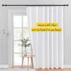 imageNICETOWN Room Darkning Blinds for Patio Door Sliding Door Insulated Blackout Curtains Extra Wide Curtain for VillaHallParlor Cappuccino 70 inches W x 84 inches L Single PanelWhite