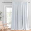 imageNICETOWN Room Darkning Blinds for Patio Door Sliding Door Insulated Blackout Curtains Extra Wide Curtain for VillaHallParlor Cappuccino 70 inches W x 84 inches L Single PanelGreyish White