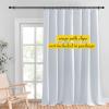 imageNICETOWN Room Darkning Blinds for Patio Door Sliding Door Insulated Blackout Curtains Extra Wide Curtain for VillaHallParlor Cappuccino 70 inches W x 84 inches L Single PanelGreyish White