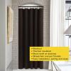 imageNICETOWN Room Darkning Blinds for Patio Door Sliding Door Insulated Blackout Curtains Extra Wide Curtain for VillaHallParlor Cappuccino 70 inches W x 84 inches L Single PanelToffee Brown
