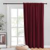 imageNICETOWN Room Darkning Blinds for Patio Door Sliding Door Insulated Blackout Curtains Extra Wide Curtain for VillaHallParlor Cappuccino 70 inches W x 84 inches L Single PanelBurgundy Red