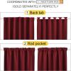 imageNICETOWN Room Darkning Blinds for Patio Door Sliding Door Insulated Blackout Curtains Extra Wide Curtain for VillaHallParlor Cappuccino 70 inches W x 84 inches L Single PanelBurgundy Red