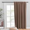 imageNICETOWN Room Darkning Blinds for Patio Door Sliding Door Insulated Blackout Curtains Extra Wide Curtain for VillaHallParlor Cappuccino 70 inches W x 84 inches L Single PanelCappuccino