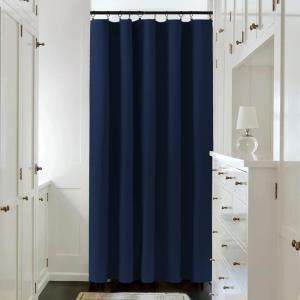 imageNICETOWN Room Darkning Blinds for Patio Door Sliding Door Insulated Blackout Curtains Extra Wide Curtain for VillaHallParlor Cappuccino 70 inches W x 84 inches L Single PanelNavy Blue