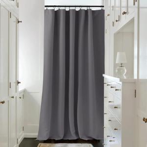 imageNICETOWN Room Darkning Blinds for Patio Door Sliding Door Insulated Blackout Curtains Extra Wide Curtain for VillaHallParlor Cappuccino 70 inches W x 84 inches L Single PanelGrey