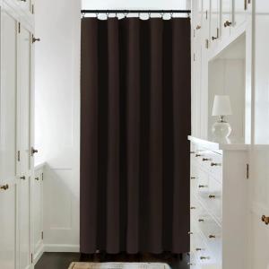 imageNICETOWN Room Darkning Blinds for Patio Door Sliding Door Insulated Blackout Curtains Extra Wide Curtain for VillaHallParlor Cappuccino 70 inches W x 84 inches L Single PanelToffee Brown