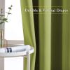 imageNICETOWN Light Reducing Grommet Curtains  Triple Woven Textured Soft Curtain Panels for Living Room Window Treatment Drapes for Sliding Door W80 x L108 Fresh Green 2 Pieces