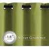 imageNICETOWN Light Reducing Grommet Curtains  Triple Woven Textured Soft Curtain Panels for Living Room Window Treatment Drapes for Sliding Door W80 x L108 Fresh Green 2 Pieces
