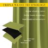 imageNICETOWN Light Reducing Grommet Curtains  Triple Woven Textured Soft Curtain Panels for Living Room Window Treatment Drapes for Sliding Door W80 x L108 Fresh Green 2 Pieces