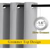 imageNICETOWN Room Darkening Silver Grey Curtains for Living Room  Solid Thermal Insulated Sound Reducing Grommet Curtains Drapes for BedroomPatio 2 Panels W66 x L84
