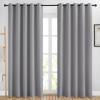 imageNICETOWN Room Darkening Silver Grey Curtains for Living Room  Solid Thermal Insulated Sound Reducing Grommet Curtains Drapes for BedroomPatio 2 Panels W66 x L84