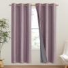 imageNICETOWN Chaise Mauve Vintage Linen 100 Blackout Curtains for Classroom Thermal Insulated Curtains 72quot Long Noise Reducing Window Treatment Drapes for Gym Room 42quot Wide Per Panel Set of 2