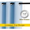 imageNICETOWN Room Darkening Blue Curtains for Living Room  Solid Thermal Insulated Sound Reducing Grommet Room Darkening Curtains Drapes for BedroomPatio 2 Panels W66 x L84