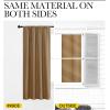 imageNICETOWN Room Darkening Curtains for Bedroom Gold Brown Set of 2 Panels 62 x 84 Inch Triple Weave Home Decoration Thermal Insulated Solid Drapes for Patio Door