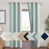 imageNICETOWN 100 Absolutely Blackout Linen Curtains with Thermal Insulated White Liner Seafoam Green 42quot Wide 84quot Length Energy Saving Curtains for Living Room 2 Panels Set Vertical Blinds