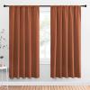 imageNICETOWN Blackout Curtains and Drapes  Thermal Insulated Solid Rod Pocket Blackout DraperiesPanels Burnt Orange 1 Pair 52 by 72 inches