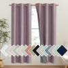 imageNICETOWN Chaise Mauve Vintage Linen 100 Blackout Curtains for Classroom Thermal Insulated Curtains 72quot Long Noise Reducing Window Treatment Drapes for Gym Room 42quot Wide Per Panel Set of 2