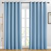 imageNICETOWN Room Darkening Blue Curtains for Living Room  Solid Thermal Insulated Sound Reducing Grommet Room Darkening Curtains Drapes for BedroomPatio 2 Panels W66 x L84