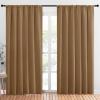 imageNICETOWN Room Darkening Curtains for Bedroom Gold Brown Set of 2 Panels 62 x 84 Inch Triple Weave Home Decoration Thermal Insulated Solid Drapes for Patio Door