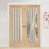 imageNICEETOWN 100 Blackout Door Curtain Light Green Linen Blended Privacy French Short Door Curtain for Patio Sidelight Shade for Glass 25 x 40 inches 1 PanelNatural Beige