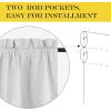 imageNICEETOWN 100 Blackout Door Curtain Light Green Linen Blended Privacy French Short Door Curtain for Patio Sidelight Shade for Glass 25 x 40 inches 1 PanelCloud White