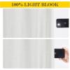 imageNICEETOWN 100 Blackout Door Curtain Light Green Linen Blended Privacy French Short Door Curtain for Patio Sidelight Shade for Glass 25 x 40 inches 1 PanelIvory White